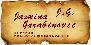 Jasmina Garabinović vizit kartica